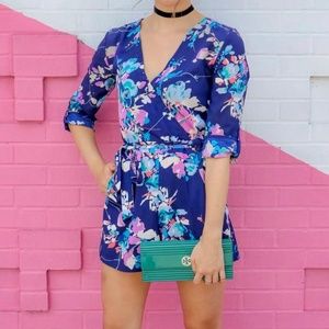Yumi Kim Liz Multicolor Floral Silk Belted Romper